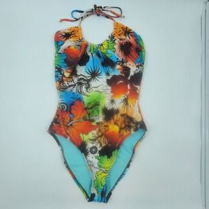 Speedo Womens Size 14 One Piece Swimsuit Floral Built-In Bra